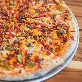The Green Chile Bacon Cheeseburger Pizza